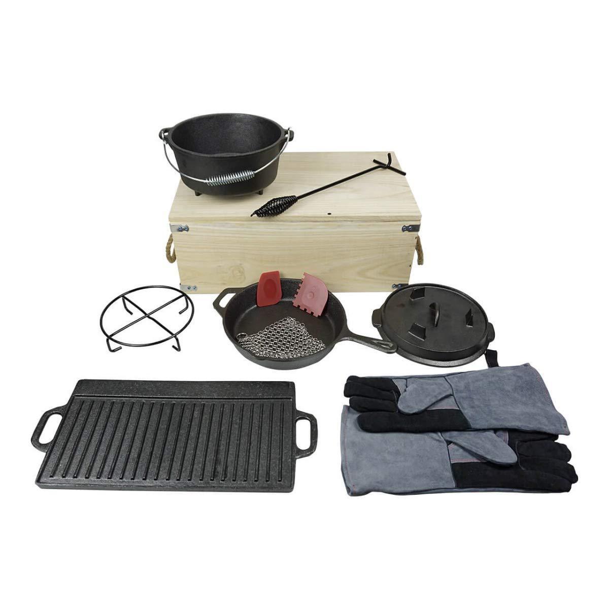 cast iron picnic cookware set camping cookware