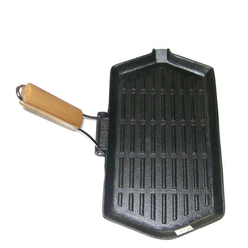 Cast Iron Grill Pan With Foldable Handle