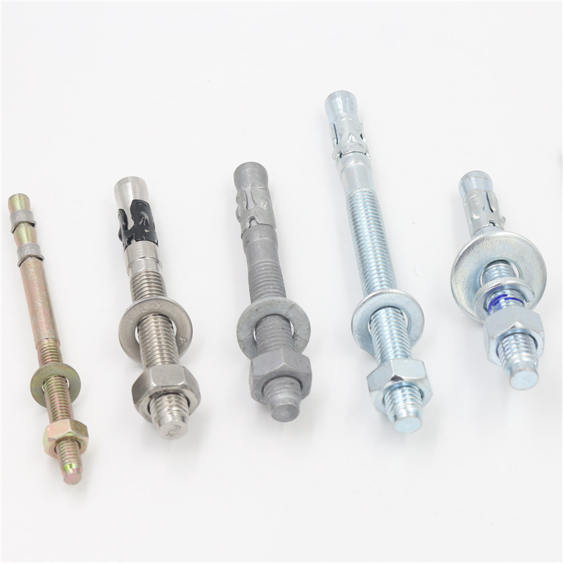 carbon steel or stainless steel Galvanized Through Bolt / Wedge Anchor expansion anchor bolt ISO 9001 products