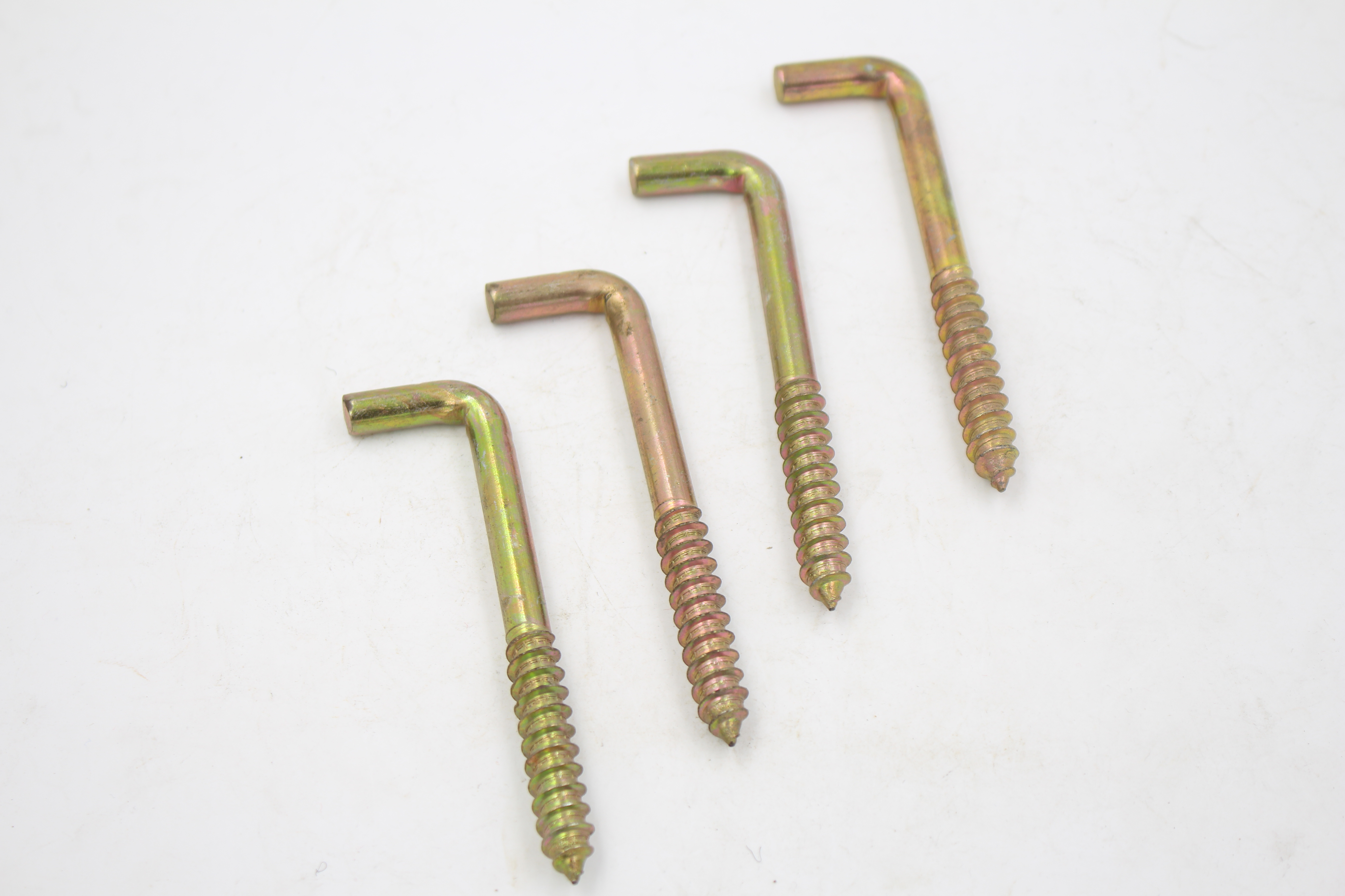 Chinese factory zinc plated square L shaped hook screw all sizes in good quality