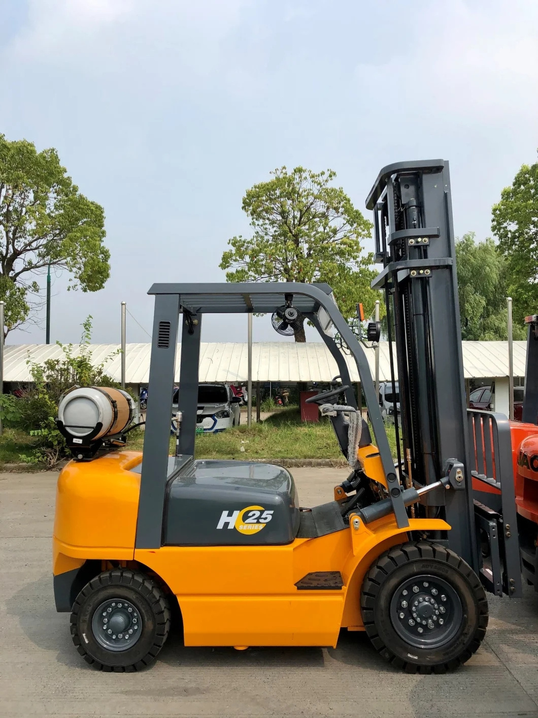 new brand mini small propane fork lifts lpg forklift 2.5 ton 3.5t gasoline k25 engine container fork lift