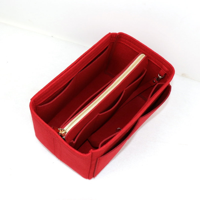 New women's portable large-capacity cosmetics and skin care product storage bag, cute inner liner bag, felt cosmetic bag