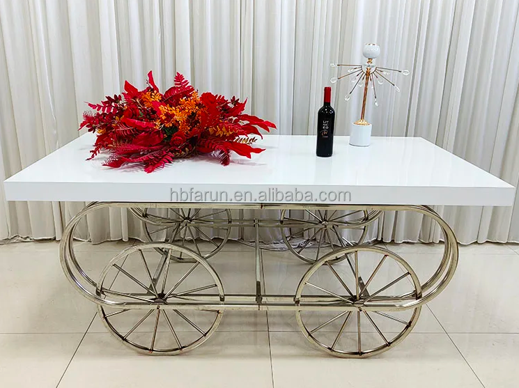 Wholesale Party Decoration Wedding Decoration Creative Party Event Cake Candy Cart with Wheels