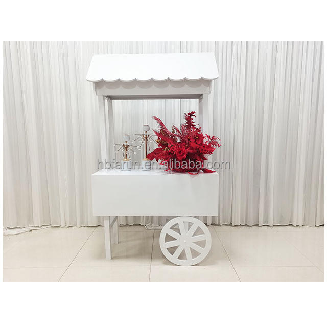 Customized candy cart champagne and beer dessert flower display stand cart for wedding party event decoration