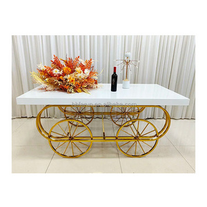 Wholesale Party Decoration Wedding Decoration Creative Party Event Cake Candy Cart with Wheels