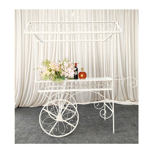 Hot Sale Metal Flower Candy Cart Display Stand Wedding Decoration Baby Shower Flower And Candy Cart for wedding center piece