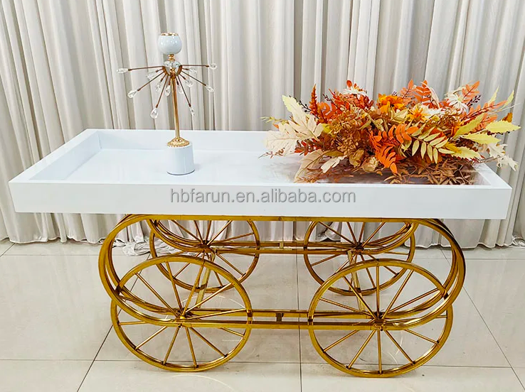 Wholesale Party Decoration Wedding Decoration Creative Party Event Cake Candy Cart with Wheels