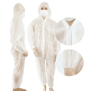 Hot Selling Factory Customized Design PP Disposable Coverall Anti-Static Microporous Breathable Coveralls With Hood