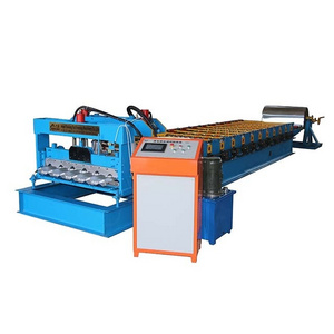 Mobile house colorful steel roofing tile making machine, glazed tile roll forming machine manufacturer