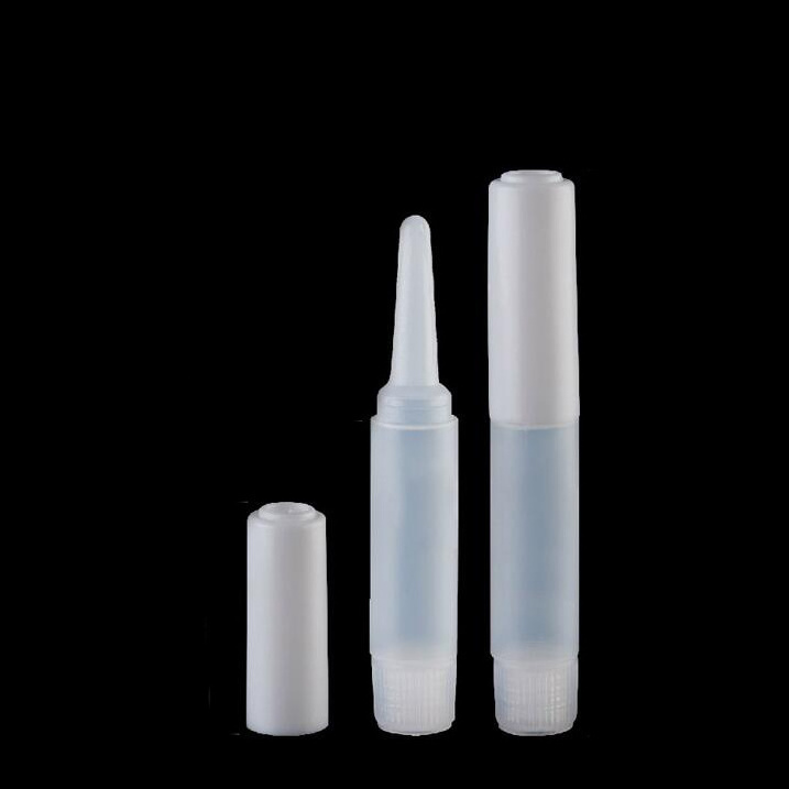 1ml 2ml Small capacity HDPE squeeze glue dropper plastic bottle adhesives super empty glue bottle