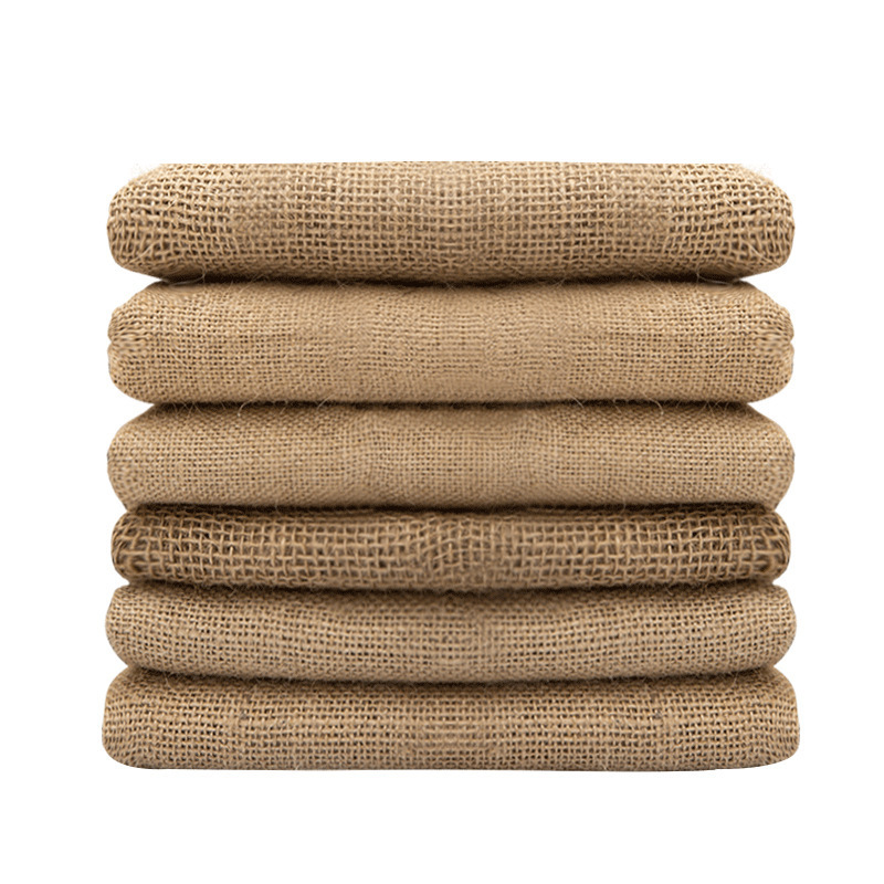 55% Jute 45% Cotton Burlap Hemp Fabric Woven Burlap Hessian Cloth Burlap Linen Fiber Canvas Cotton Woven Jute Sofa Fabric