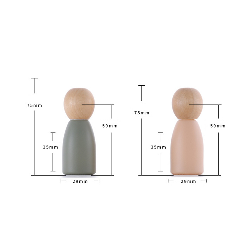 12ml nail polish bottle Morandi color ball peach cover ball cover oil bottle roll on bottle glass vials