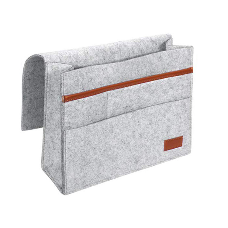 Pocket custom sofa hanging holder felt bedside caddy organizer