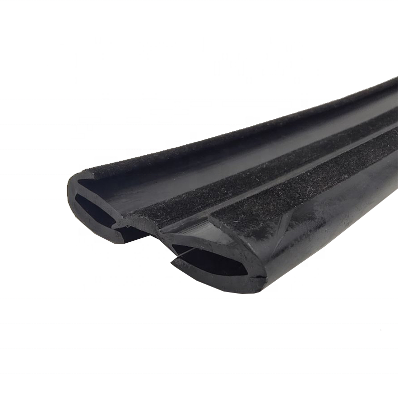 Black  Weatherproof  Window Gutter Rubber Seals With Flocked From China Manufacture Fengming