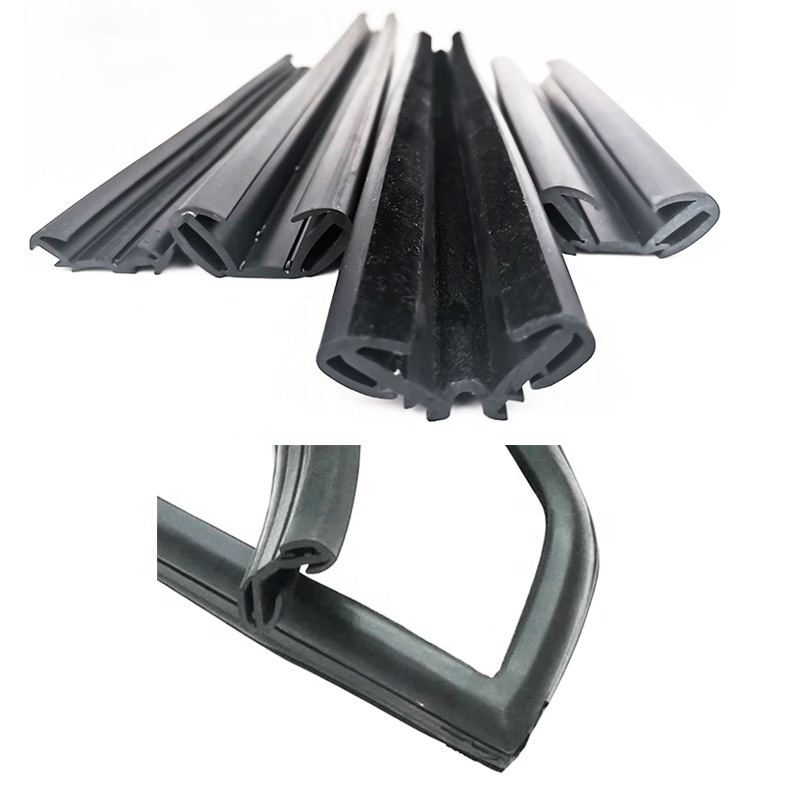 Automobile glass weatherstrip flocked rubber glass run channel Automobile window channel  Glass Sealing Strip