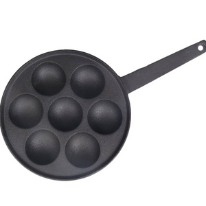 wholesale bakeware oven tray biscuit cast iron baking pan muffins cast iron cookware dishes  with silicone handle