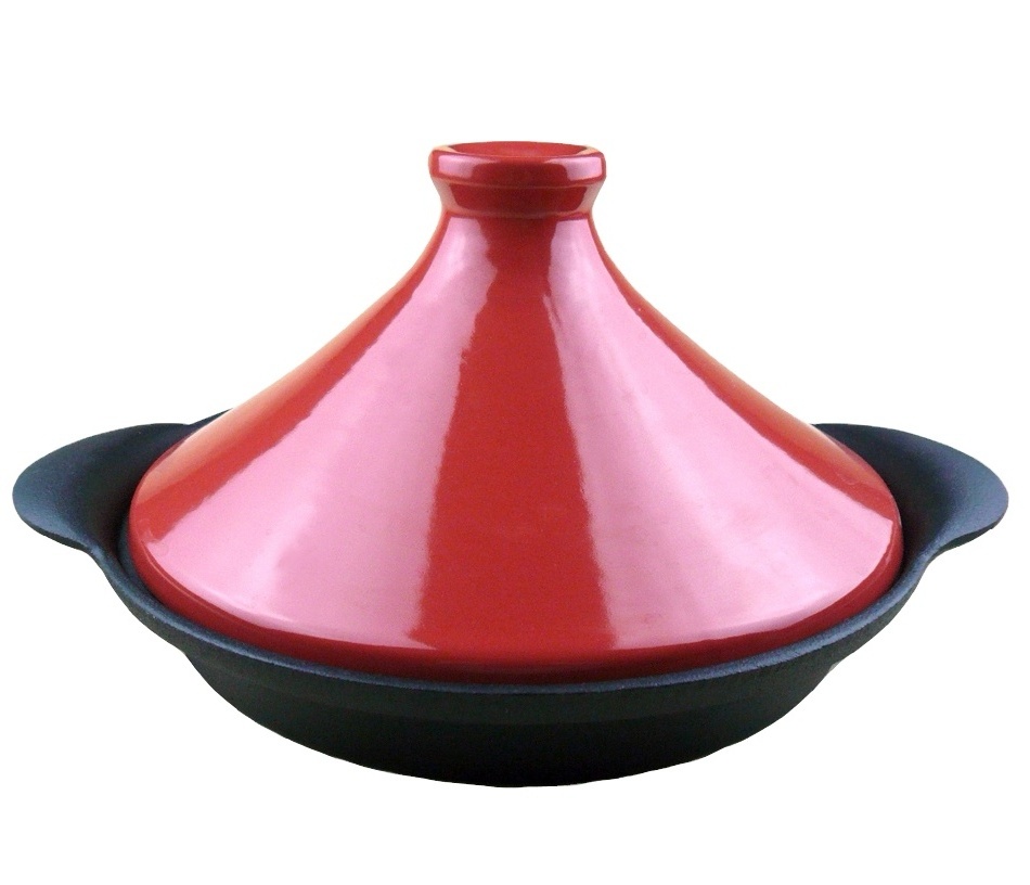 moroccan tagine en emballage cast iron tagine pot with enameled cast iron base and ceramic cone shaped lid