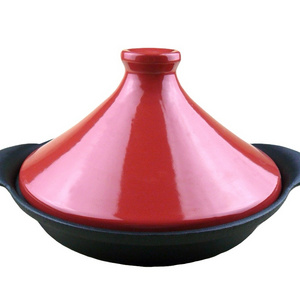 moroccan tagine en emballage cast iron tagine pot with enameled cast iron base and ceramic cone shaped lid