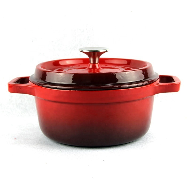 china hot sale cast iron pot enamel coating dutch oven cooking pots 3L capacity casserole dish