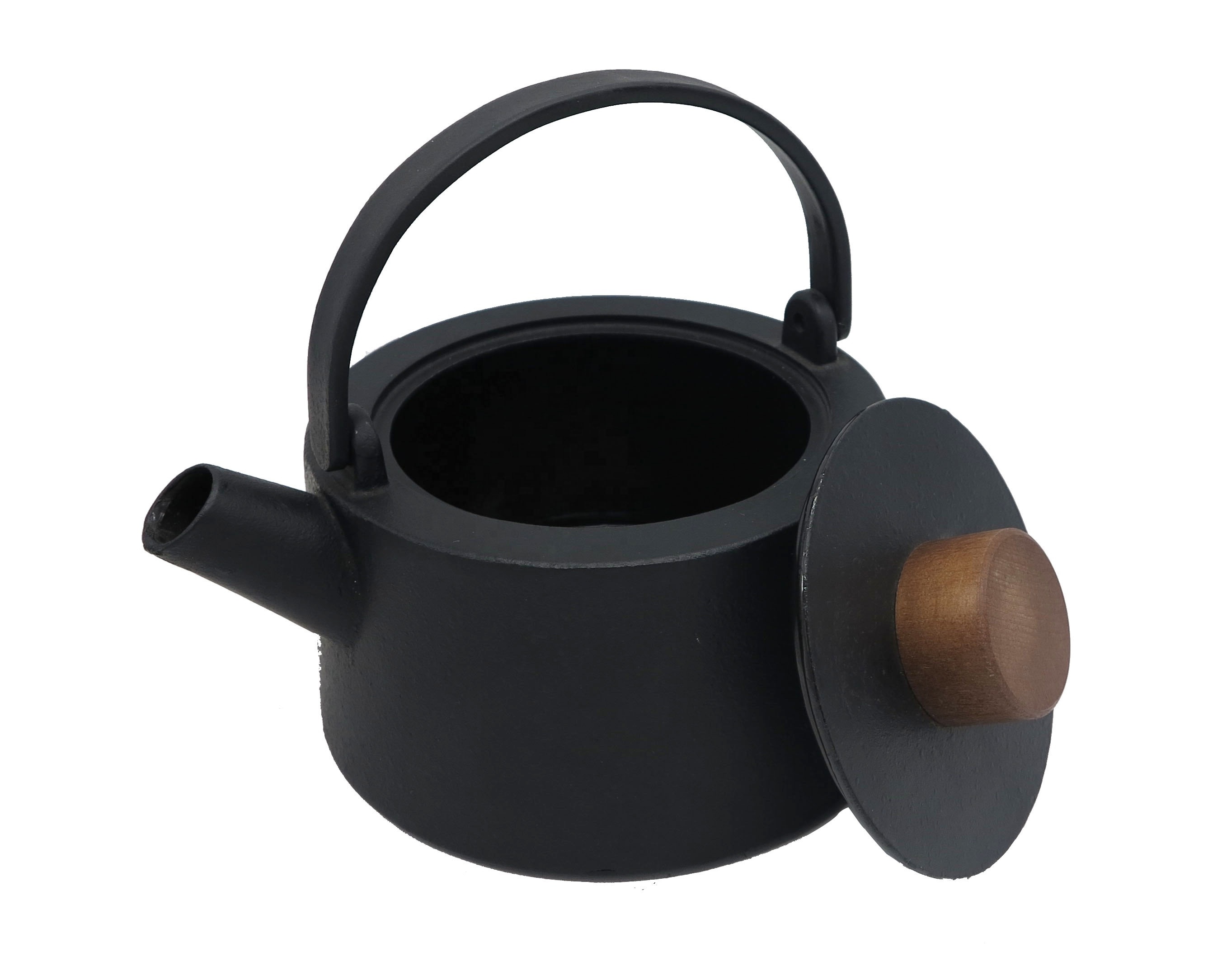 high quality 1400ml black chinese style cast iron teapot  enamel coated teapot for sale