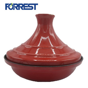 Red color Moroccan Tagine Enameled Cast Iron Tagine Pot