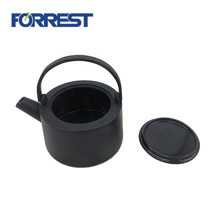 high quality 1400ml black chinese style cast iron teapot  enamel coated teapot for sale