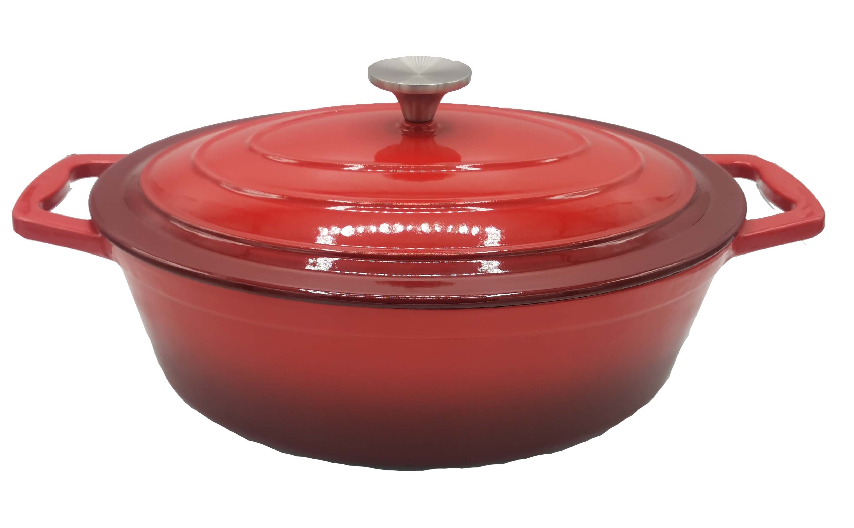 5L Covered Casserole Dish 20cm 24cm Mini Small Cast Iron Enameled Cookware Oval Dutch Cooking Pot With Lid