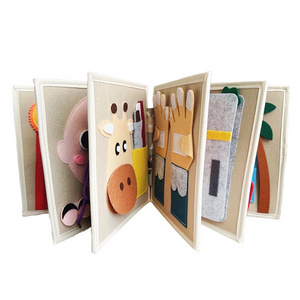 Baby Early Education Interactive Fabric Toys Soft Books Toys Gifts Early Development Interactive Felt Cloth Book