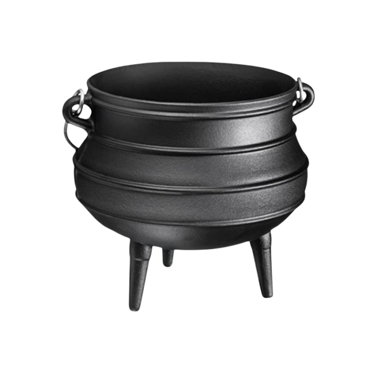 Outdoor Cookware Pre-seasoned 3 Legs Cast Iron African Cooking Cauldrons Soup Potjie Pot For Sale