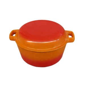 New Products 2023 Arrivals Combo Cooker 2 in 1 Enameled Cast Iron Dutch Oven with Skillet Lid for Versatile Cooking