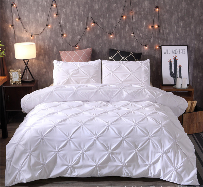 Amazon Hot Selling Home Textiles Plain Solid Color Duvet Cover Bedding colchas/cubrecam edredon