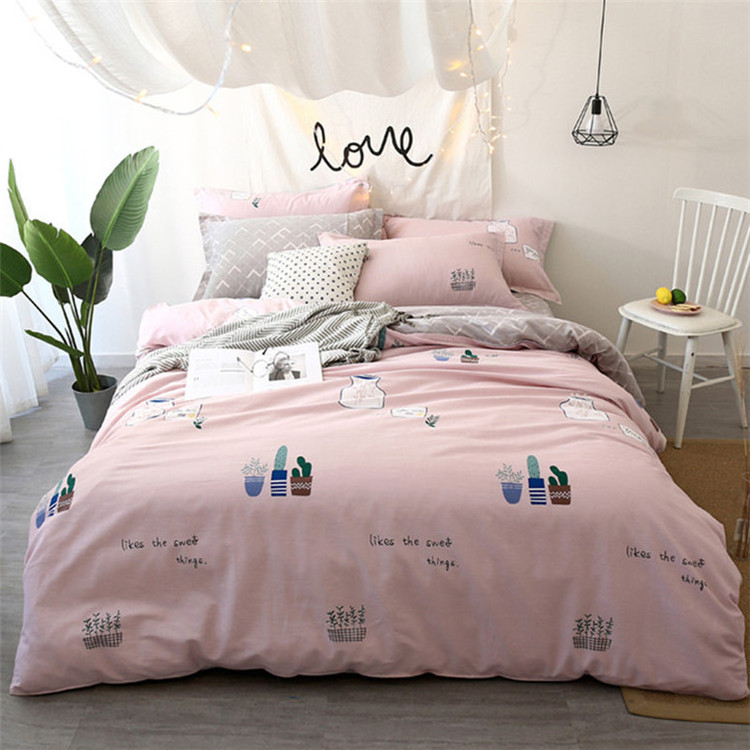 Twin single size Home Textile 100% cotton printed bedding sheet