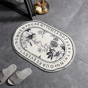 Custom design High quality cashmere bathroom carpet absorbent floor mat door mat blanket