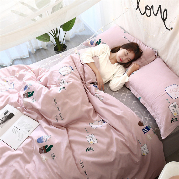 Twin single size Home Textile 100% cotton printed bedding sheet