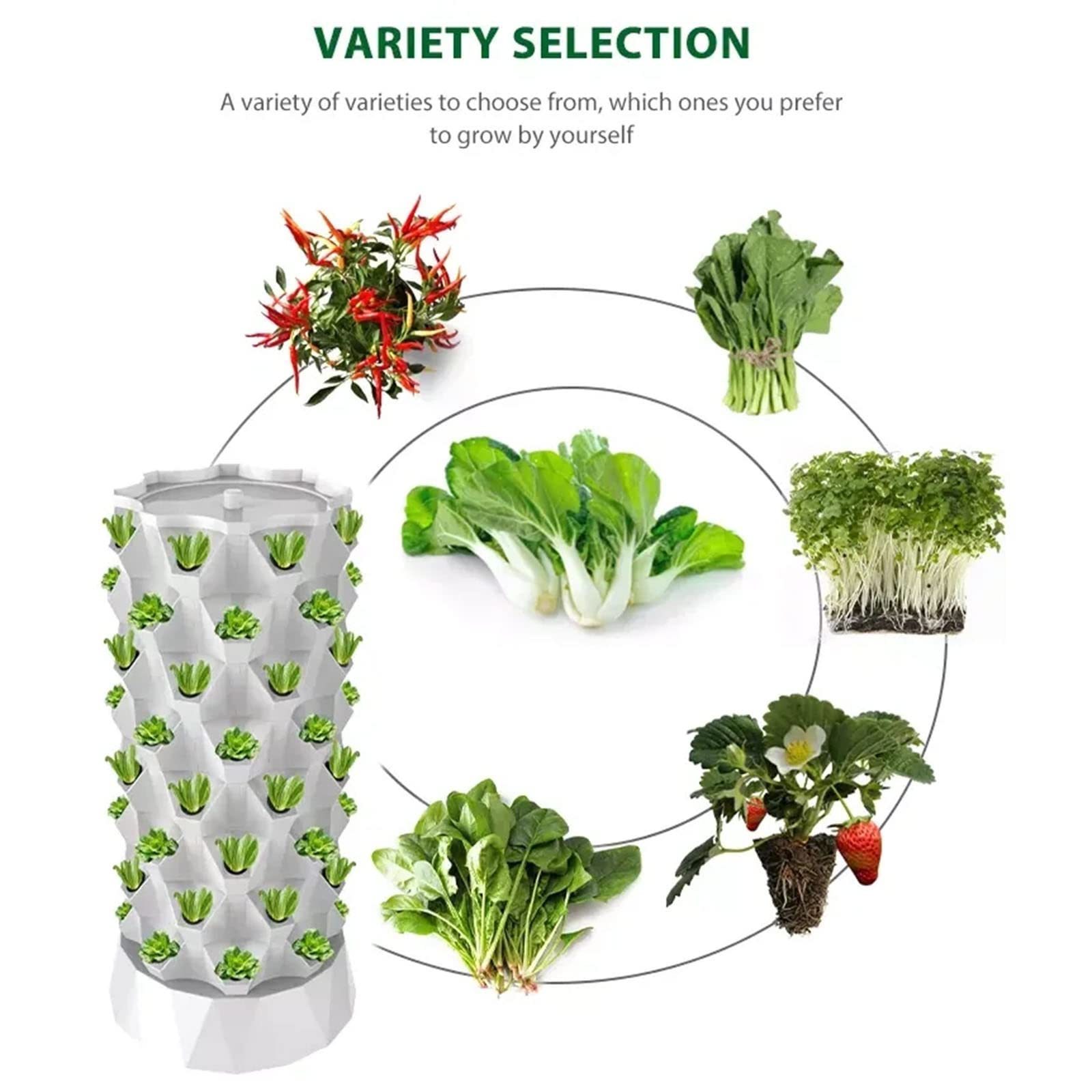 New agricultural greenhouse rotary aeroponic Tower garden vertical hydroponic system for planting