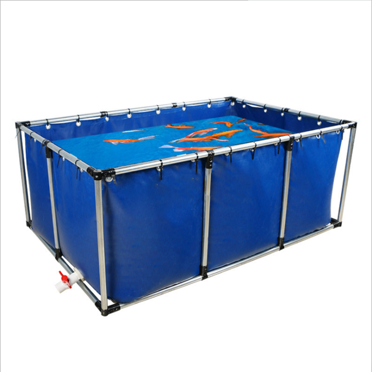 PVC Tarpaulin Fish pond Customized Flexible Above Ground Breeding Fish Farming Tank