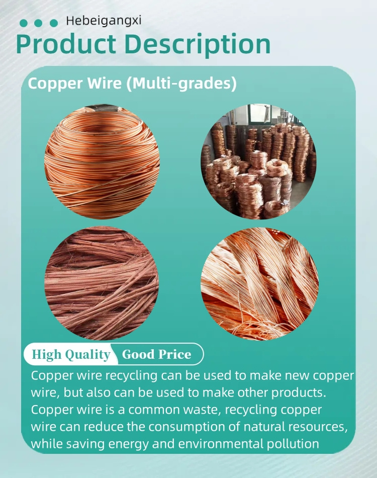 Factory High Quality T2 0.5~1.5mm Millbery Copper Wire Scrap Cooper Ingot Scrap