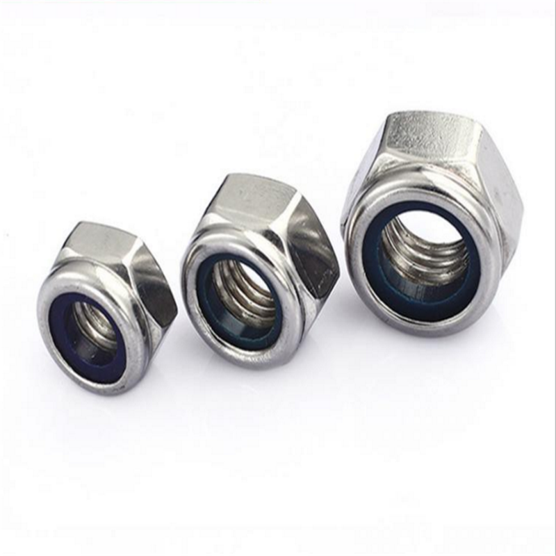 China Whole Sale Carbon Steel Hex Nylon Insert Lock Nuts DIN985 Nylon Locking Nut Hex Self Lock Nut