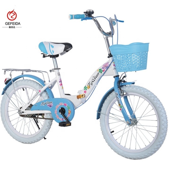 New 12 14 16 18 20 Inch Children's Bicycle For Baby Girls Boys With Basket Training Wheels Ride On Bike For Kids 5-8 Years Old