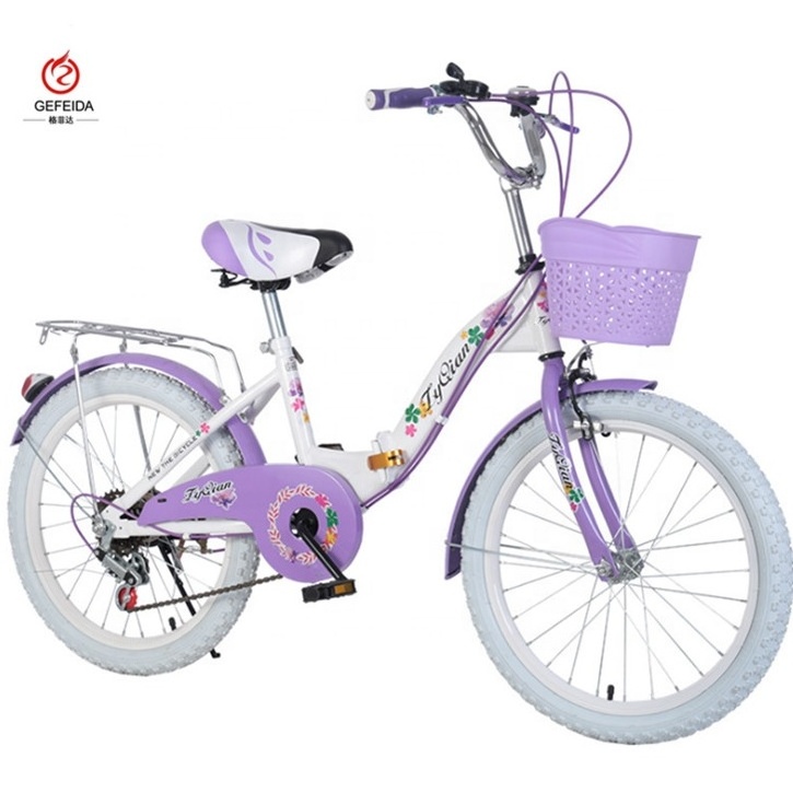 New 12 14 16 18 20 Inch Children's Bicycle For Baby Girls Boys With Basket Training Wheels Ride On Bike For Kids 5-8 Years Old