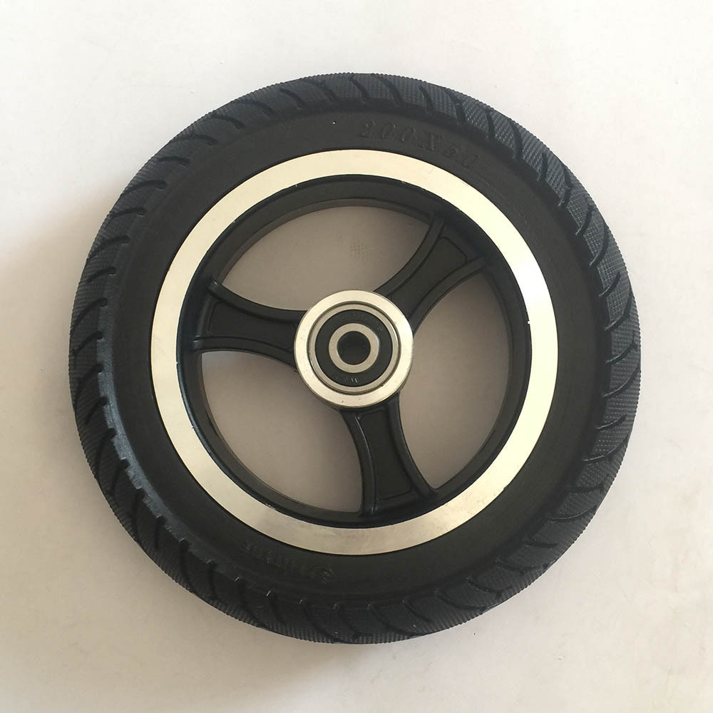 High quality wholesale 200x50 rubber tire wheels 8 inch solid tire rim electric scooter tires