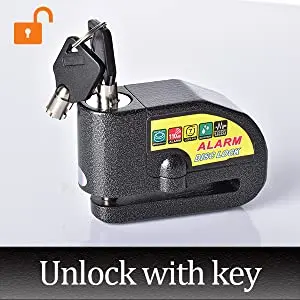 motorcycle bike Alarm sound lock motorcycle disc brake lock 110db loud  2 keys Security Waterproof bicycle lock