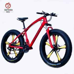 mtb bike Factory 26 Inch 21 Speed Gears Beach Bike Fat Tire Snow Mountain Bicycle with Double Disk Cheap big tire bike