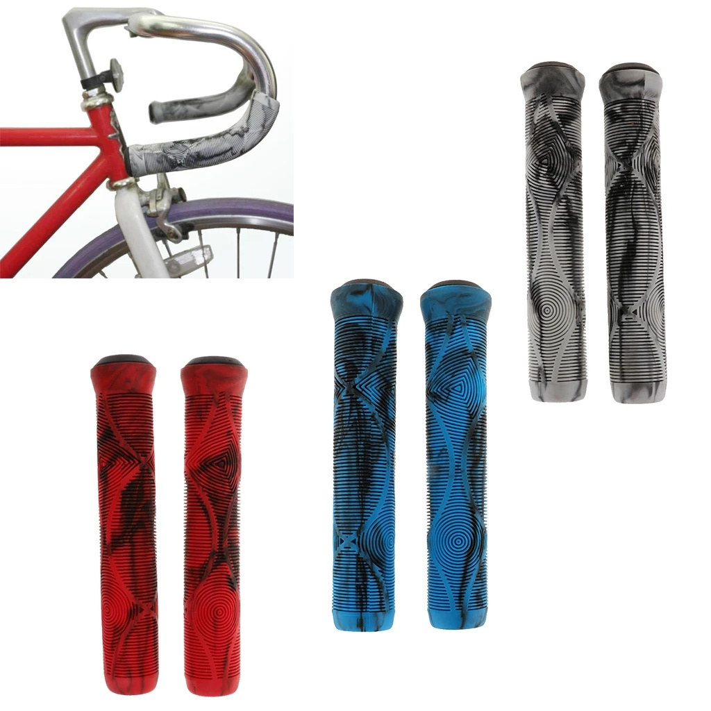 Cycling Handlebar Rubber Bar Bike BMX Rubber Bar 170mm Scooter Handle Grips Fixed Gear Bicycle End Accessory