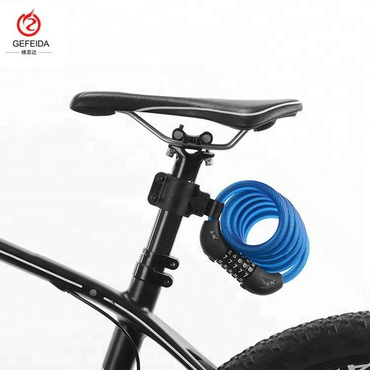 High Security 5-Digit Coloured Combination Bicycle Wire Cable Lock Safety Road Mountain Cycling Bike Cable Lock