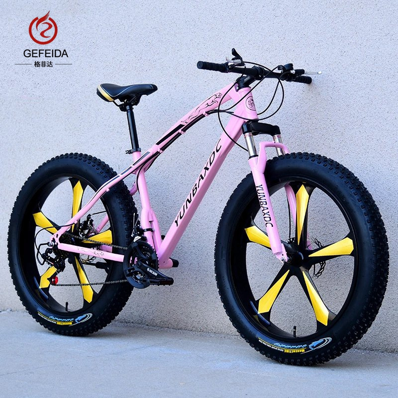 mtb bike Factory 26 Inch 21 Speed Gears Beach Bike Fat Tire Snow Mountain Bicycle with Double Disk Cheap big tire bike