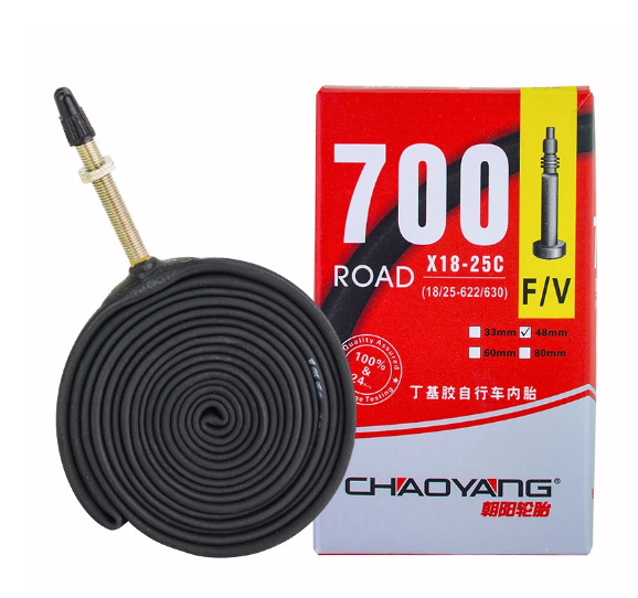 Hot sale Chaoyang ultra low price bicycle tube 700 * 18/23/25/28/32/35/38/42/43C butyl rubber mountain bike tube