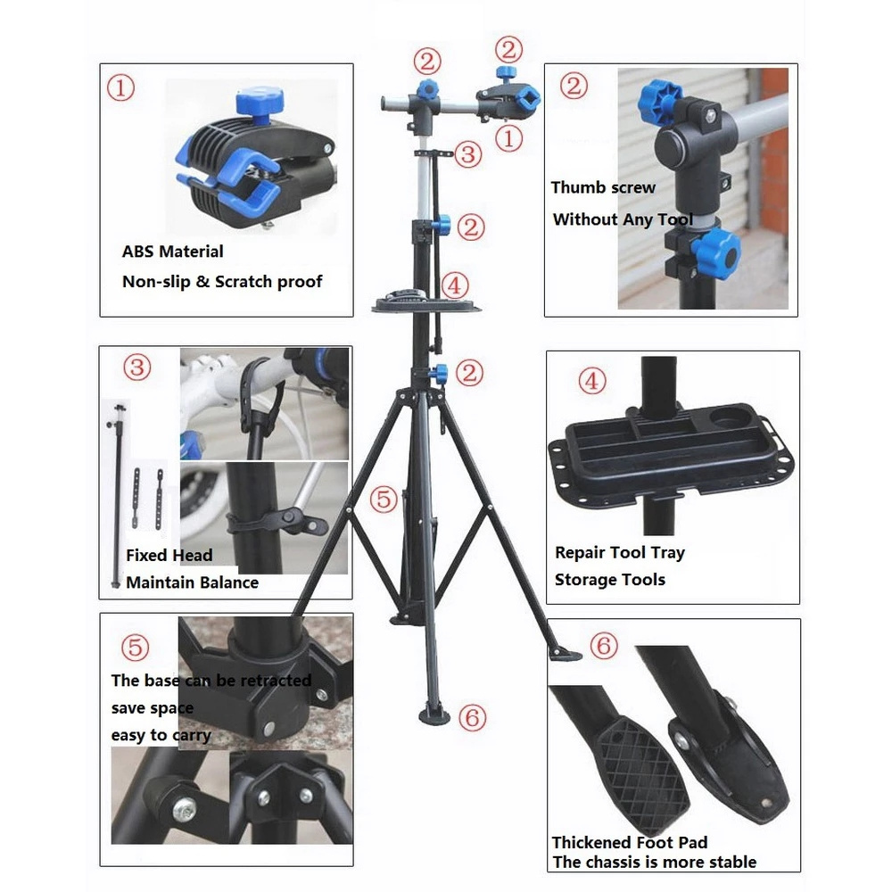 Adjustable Bike Repair Stand Parking Racks Bicycle Repair Tools Aluminum Alloy Bike Display Stand