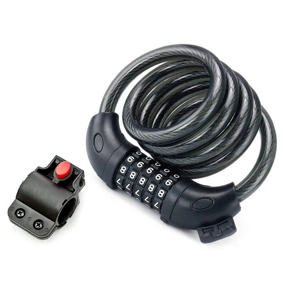 direct sale high quality bike cable lock bicycle 5 digit combination hot sell bike lock