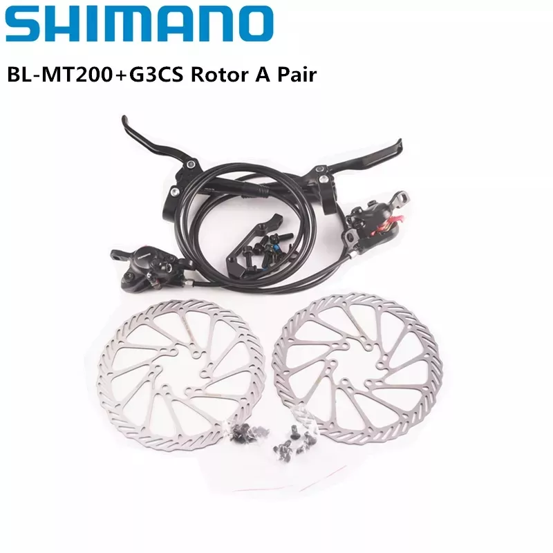 SHIMANO MT200 brake MTB bicycle hydraulic oil disc hydraulic disc brake 4 piston 800/1550/1700mm mountain bike brake bike parts